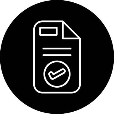 belge simgesi, vektör illüstrasyonu basit tasarım