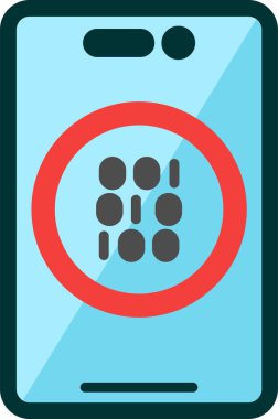 Şifreli Web simgesi vektör çizimi