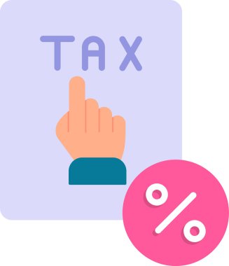 Vergi. Web simgesi basit illüstrasyon