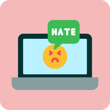 Nefret mesajı, vektör simgesi çizimi 