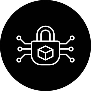 Soyut renk vektörü şifreleme simgesi