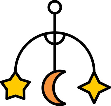 Beşik Oyuncak simgesi, vektör illüstrasyonu 