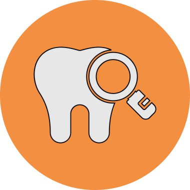 Diş Denetim Vektör simgesinin çizimi