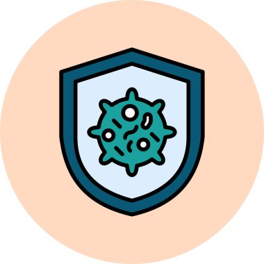 Korunan kalkan ağ simgesi, basit vektör illüstrasyonu