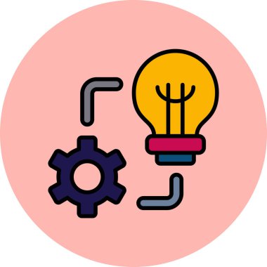 Yaratıcı ampul. Web simgesi basit illüstrasyon