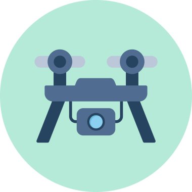 Drone simgesi, vektör illüstrasyonu basit tasarım
