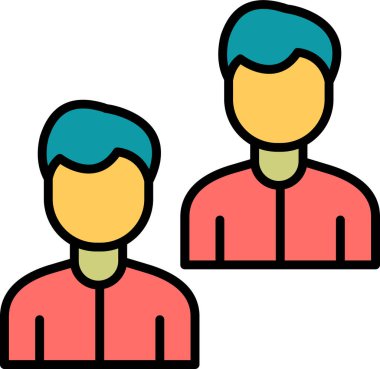 Takım. Web simgesi basit illüstrasyon