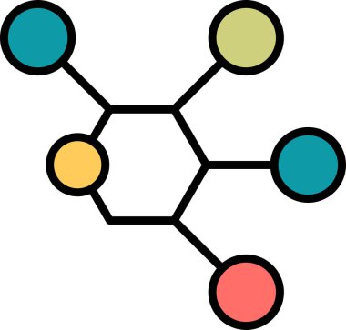 Molekül web simgesi vektör illüstrasyonu