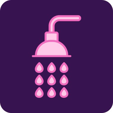 Duş. Web simgesi basit illüstrasyon 