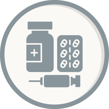 Aşı simgesi tasarımının vektör çizimi