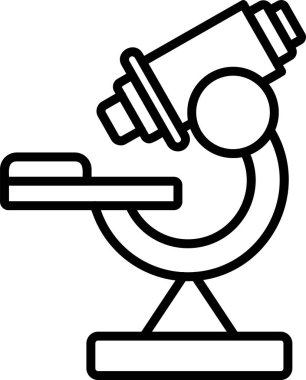 Mikroskop. Web simgesi basit illüstrasyon