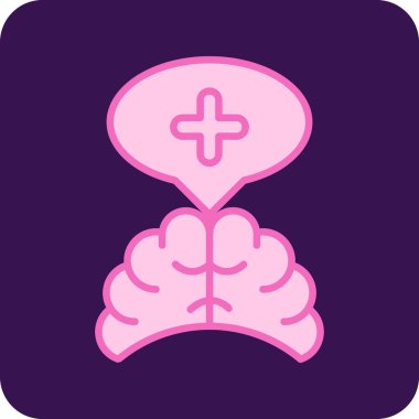 Basit Düşünme simgesinin vektör illüstrasyonu 