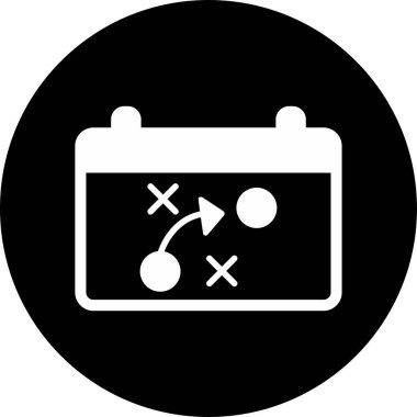 Strateji iş simgesi, vektör illüstrasyonu