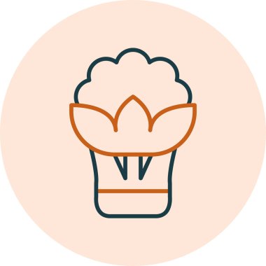 Çiçek. Web simgesi basit illüstrasyon 