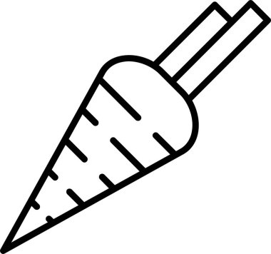 Havuç. Web simgesi basit illüstrasyon