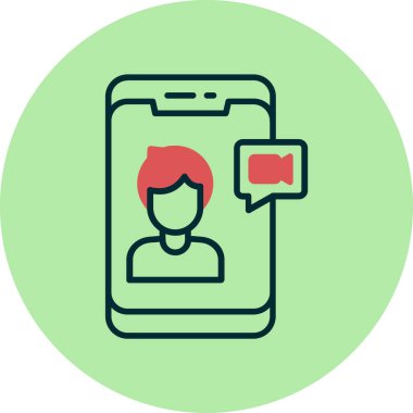 Video Çağrı vektör simgesi modern basit tasarım illüstrasyonu