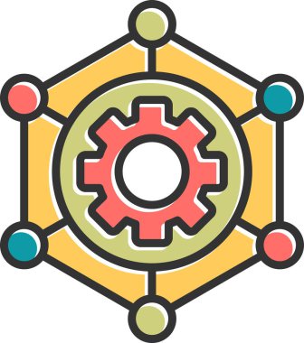 Otomatikleştirilmiş. Web simgesi basit illüstrasyon