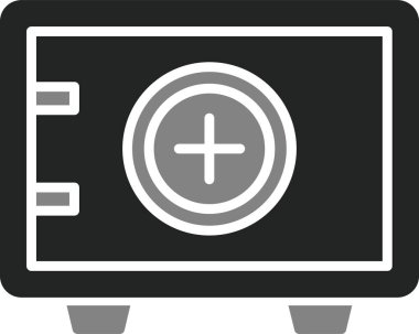 Güvenli Kutu. Web simgesi basit illüstrasyon