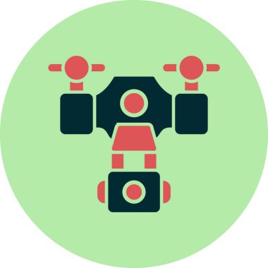 Drone simgesi, vektör illüstrasyonu basit tasarım