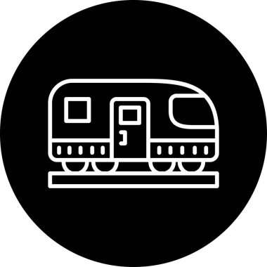 Mermi tren simgesi vektör illüstrasyonu 