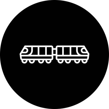 tram simgesi vektör illüstrasyonu