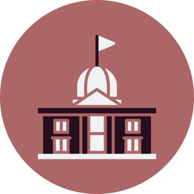 Hükümet binası simgesinin vektör illüstrasyonu