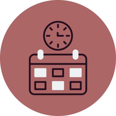 saat, saat, simge vektör illüstrasyonunu izle