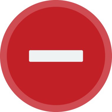 Eksi işareti simge vektör çizim