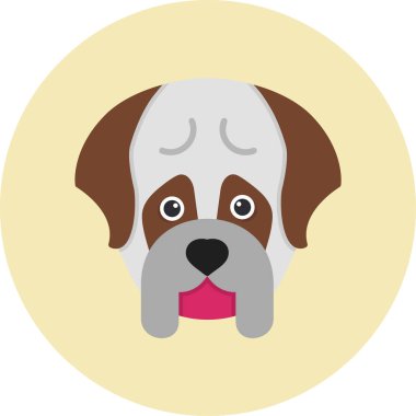 Boxer köpek simgesi vektör illüstrasyonu