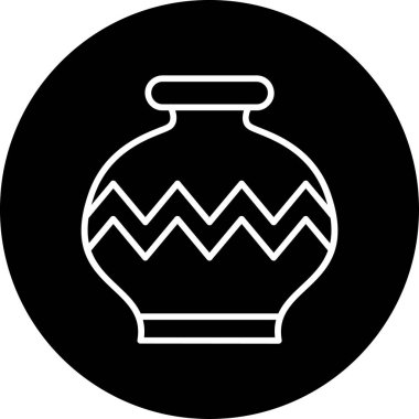 Vazo. Web simgesi basit illüstrasyon