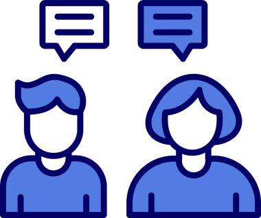 Diyalog baloncukları, iletişim konsepti, vektör illüstrasyonu