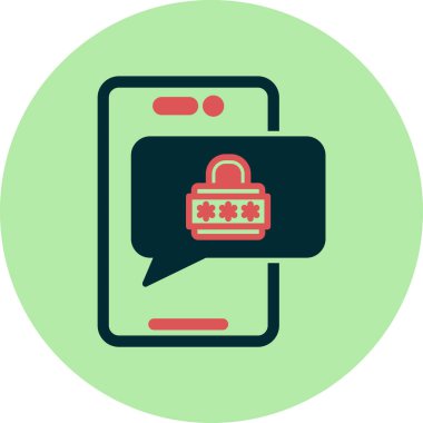 Akıllı telefon kilidi simgesi. Web simgesi basit illüstrasyon