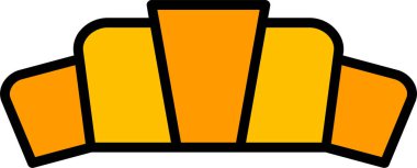 Kruvasan ağ simgesi, basit vektör illüstrasyonu