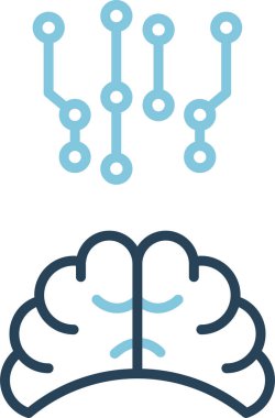 Zeka simgesi vektör illüstrasyon tasarımı