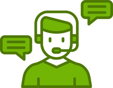 Müşteri servis simgesi vektör illüstrasyonu