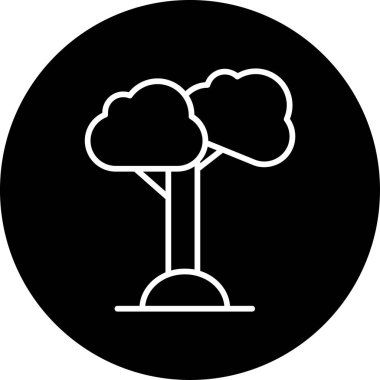 Ağaç. Web simgesi basit illüstrasyon 