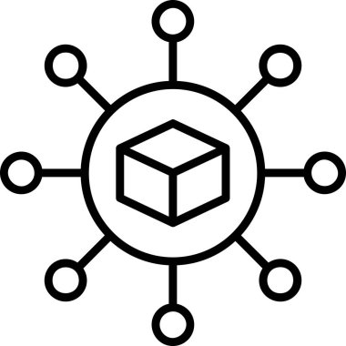 Dağıtım simgesi tasarımının vektör illüstrasyonu