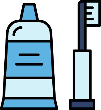 Diş Temizleme simgesi vektör illüstrasyonu 