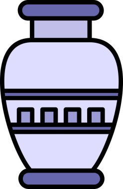 Vazo. Web simgesi basit illüstrasyon