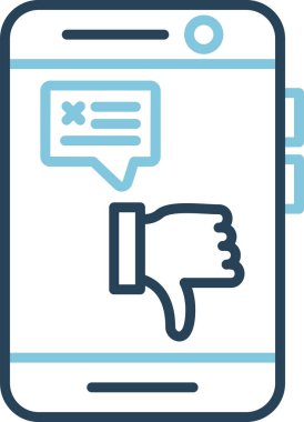 Kötü eleştiri. Web simgesi basit tasarım