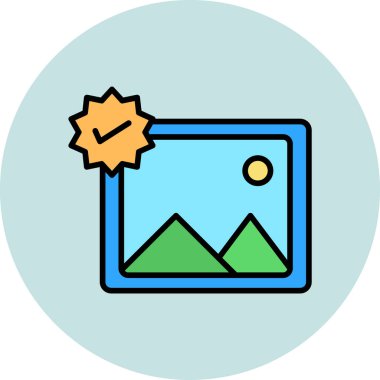 Fotoğraf web simgesi, vektör illüstrasyonu 