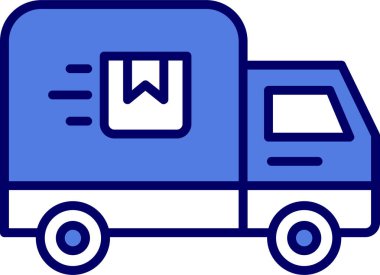 Teslimat. Web simgesi basit illüstrasyon