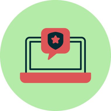 Siber ağ simgesi, vektör illüstrasyonu