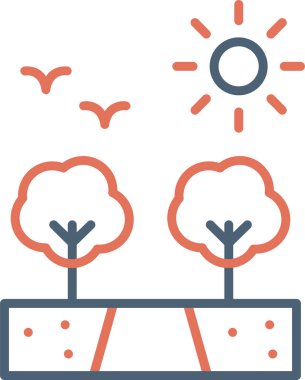 Doğa. Web simgesi basit illüstrasyon