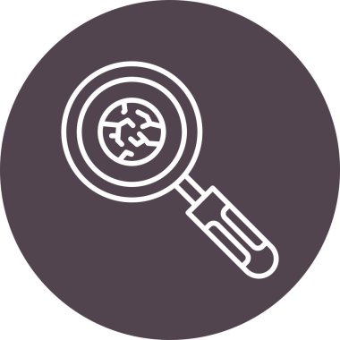 Bir büyüteç simgesinin renkli soyut temsili, vektör ile gösterilmiştir.