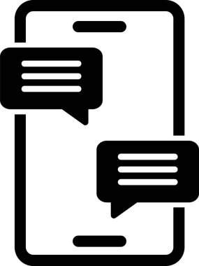 Sohbet mesajı vektör illüstrasyonu