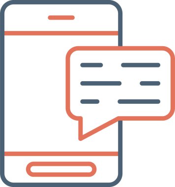 Sohbet mesajı vektör illüstrasyonu