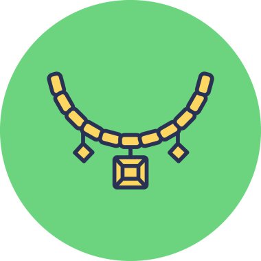 kolye simgesi vektör illüstrasyonu 