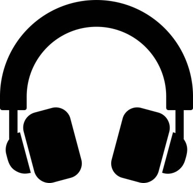 kulaklık simgesi vektör illüstrasyonu 