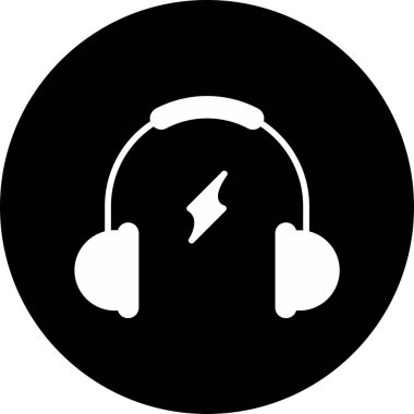 Kulaklık. Web simgesi basit illüstrasyon